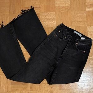 Garage Flare Black Stretchy Jeans